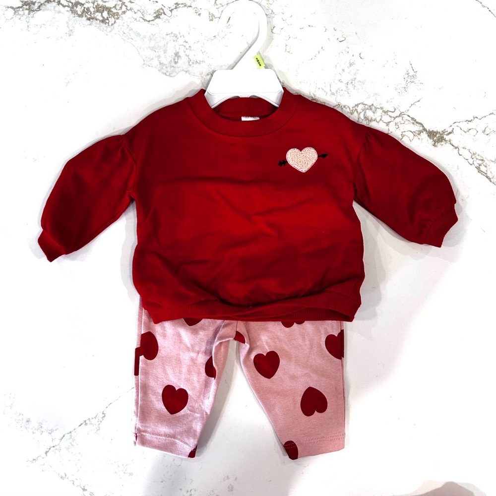 Carter's Red and Pink Heart Matching Set